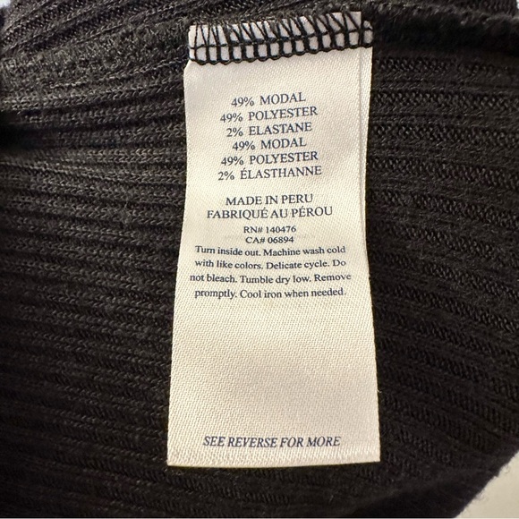 Faherty Black Legend Ribbed Roscoe Wide Leg Pants XXL - Picture 12 of 12